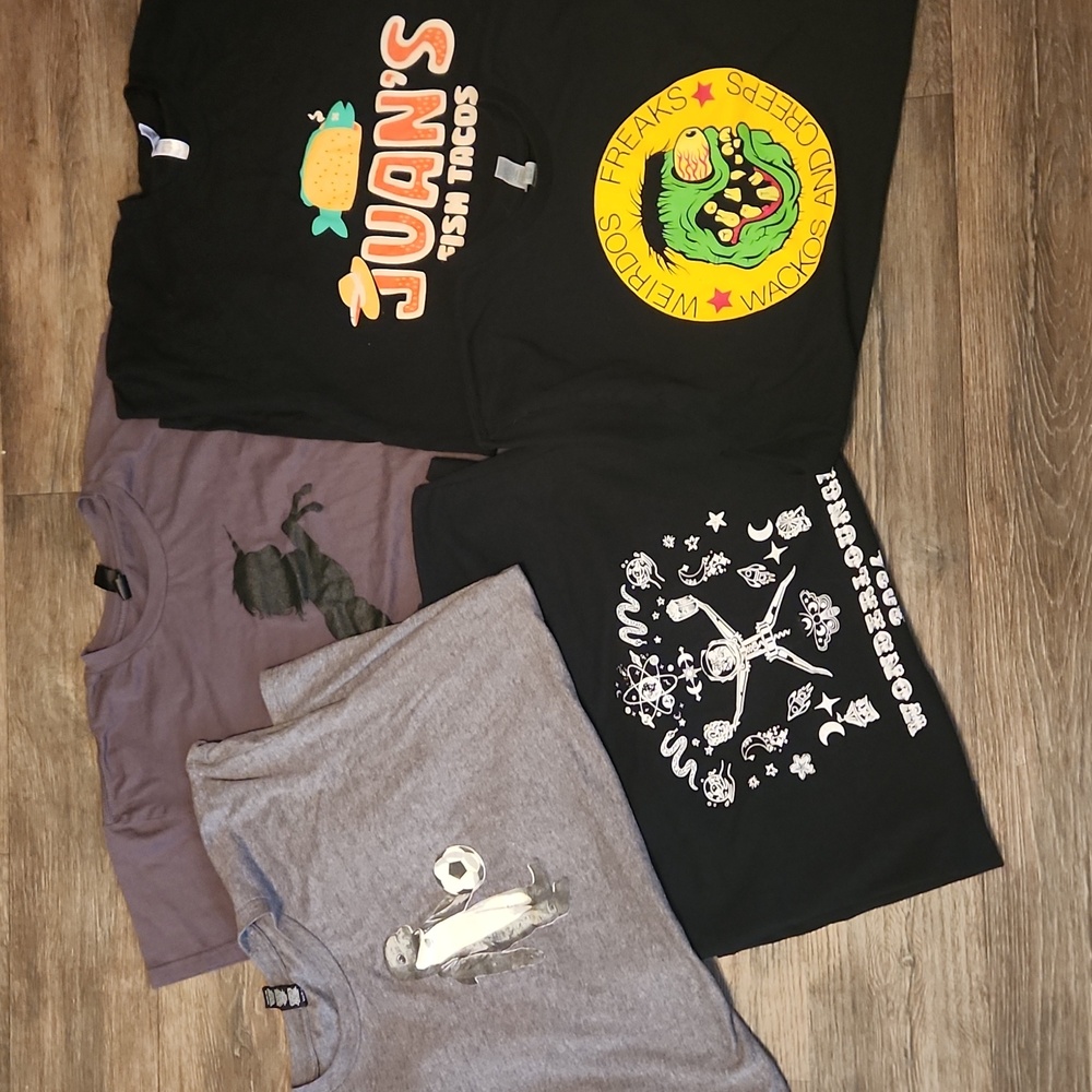 Lot Of 5 Weird And Random Tees - All Size Large